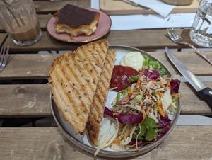 Croque Monsieur at Vegateau - Vegan Coffeebar and Bakery in Antwerpen