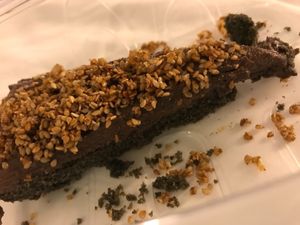 This black sesame cake (takeaway dessert) was out of this world. You really must try this if it's available! at M Butterfly by Miss Saigon in Lisbon