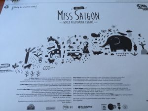 place mat at M Butterfly by Miss Saigon in Lisbon