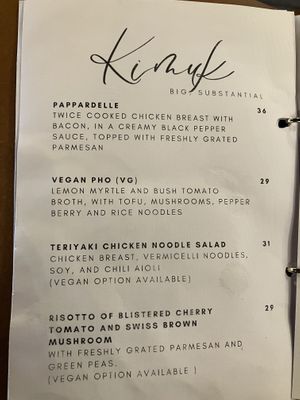 Dinner menu  at Escarpment Restaurant Kakadu in Jabiru