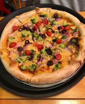 Vegan pizza  at Vezpa - Copacabana in Rio De Janeiro