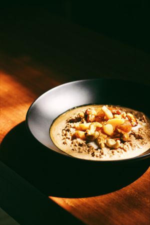 Overnight Chai Spice Oats
with snackfruit compote at Elixir in Ubud