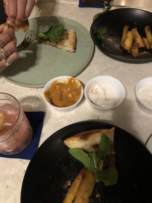 Pizza & casava fries  at Elixir in Ubud