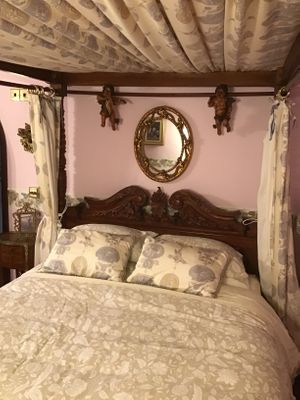 Angel room four poster at The Highwayman Inn in Okehampton