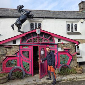 Front door at The Highwayman Inn in Okehampton
