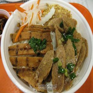 Mock meat noodles at Nickie's Cafe in Honolulu