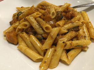 Vegan pumpkin and sage penne  at Caruso's in Gymea