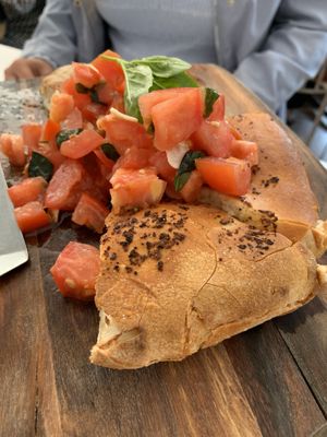 Bruschetta pizza  at Caruso's in Gymea