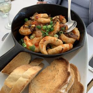 Garlic prawns  at Caruso's in Gymea