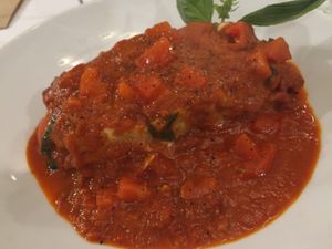 Vegan lasagna  at Caruso's in Gymea