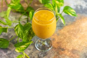 Mango and mint smoothie at Bopp Cafe in Tallinn