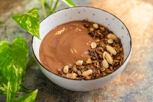 Chocoholic's dream smoothie bowl at Bopp Cafe in Tallinn