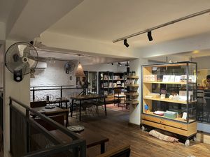 Interior of cafe   at Greenr Cafe in New Delhi