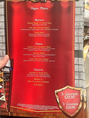 Bricks restaurant vegan menu at Legoland in Windsor