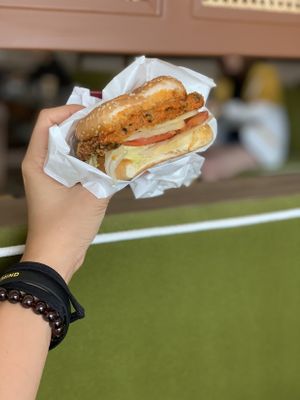 Otah burger, seriously good 😋 at Gomama in East Singapore