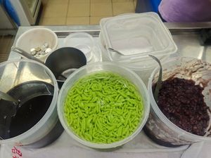 Ingredients at Old Amoy Chendol - Chinatown in Central Singapore