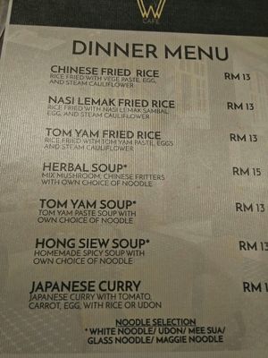 Menu at W Life Cafe  生活 in Penang