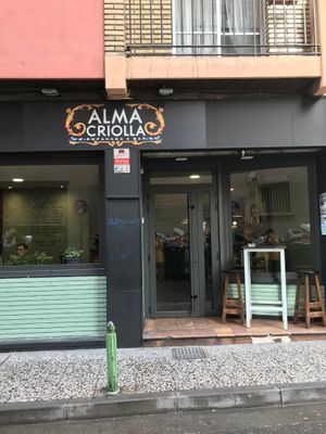 Outside at Alma Criolla in Zaragoza