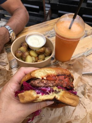 Best burger ever! at Plant Food in Aarhus