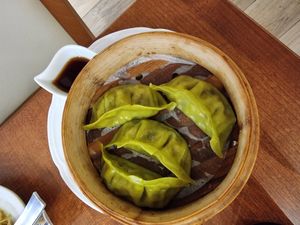 Vegan dumplings (special made) at Orient Express in Venice