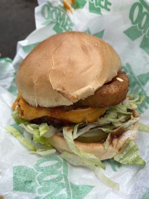 BBQ Smokestack burger  at Oowee - Picton in Bristol