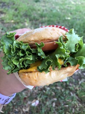 Classic cheeseburger  at Monty's Good Burger - Echo Park in Los Angeles