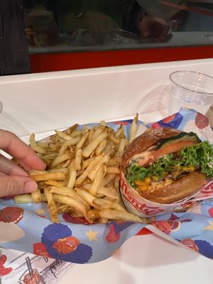 The burger and sauces are sooooo goooood!! Personally think the fries could be more crispy and less soggy   at Monty's Good Burger - Echo Park in Los Angeles