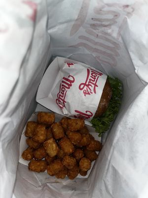Lots of tater tots   at Monty's Good Burger - Echo Park in Los Angeles