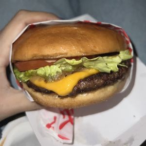 single cheeseburger  at Monty's Good Burger - Echo Park in Los Angeles