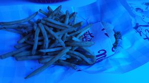 Impossible burger (single) with a side of fries at Monty's Good Burger - Echo Park in Los Angeles