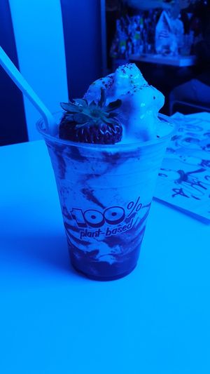 Strawberry shake at Monty's Good Burger - Echo Park in Los Angeles