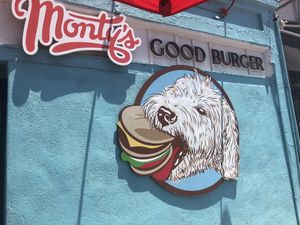 outside  at Monty's Good Burger - Echo Park in Los Angeles