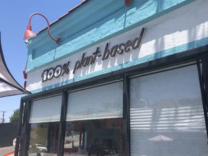 outside at Monty's Good Burger - Echo Park in Los Angeles