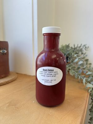 beet detox juice   at The Sprout Kitchen in St Augustine