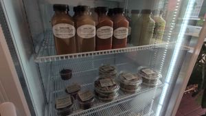 Ready-made things in the refridgerator at The Sprout Kitchen in St Augustine