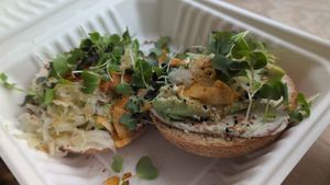 The Works vagel at The Sprout Kitchen in St Augustine