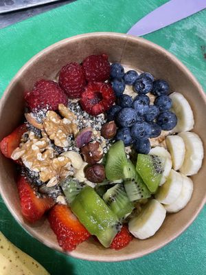 Vegan porridge   at Super Raw in Preston