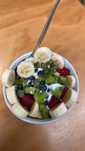 Fruit & coconut yogurt   at Super Raw in Preston