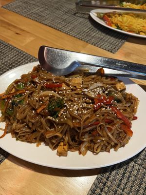 Tofu noodles  at China Red in Haabneeme