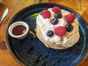Berry pancakes at Market Square in Folkestone