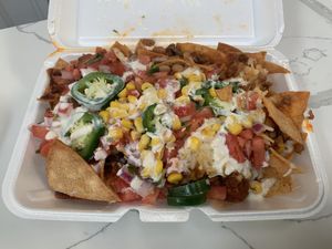 Vegan Loaded Picadillo Nachos at El Toro Loco in South Plainfield