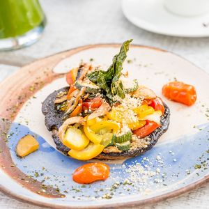 Portobello breakfast at Super Foods in Quito