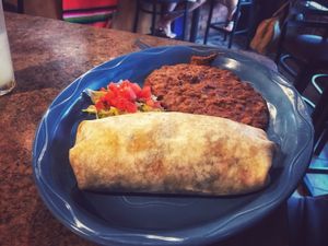 Vegetarian burrito at Amaya's Fresh Mexican Grill in Monroe
