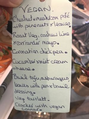 Sandwich and savoury options at Forge Cottage in Romford