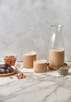 Nutritious breakfast - vanilla date shake  at EATbyalex LAB in Zurich