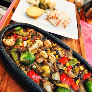 Vegan casserole, really good at Surf Bar in Side