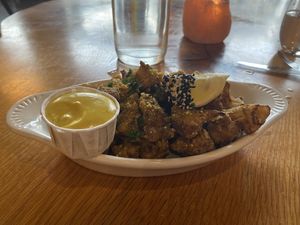 Garlic parmesan tempura cauliflower  at ION - It's Only Natural Restaurant in Middletown