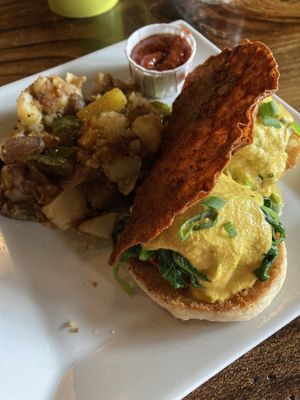 Eggs Florentine   at ION - It's Only Natural Restaurant in Middletown