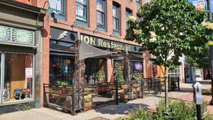 Outdoor patio at ION - It's Only Natural Restaurant in Middletown