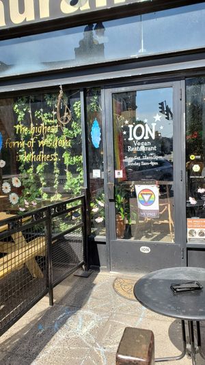 Front door at ION - It's Only Natural Restaurant in Middletown